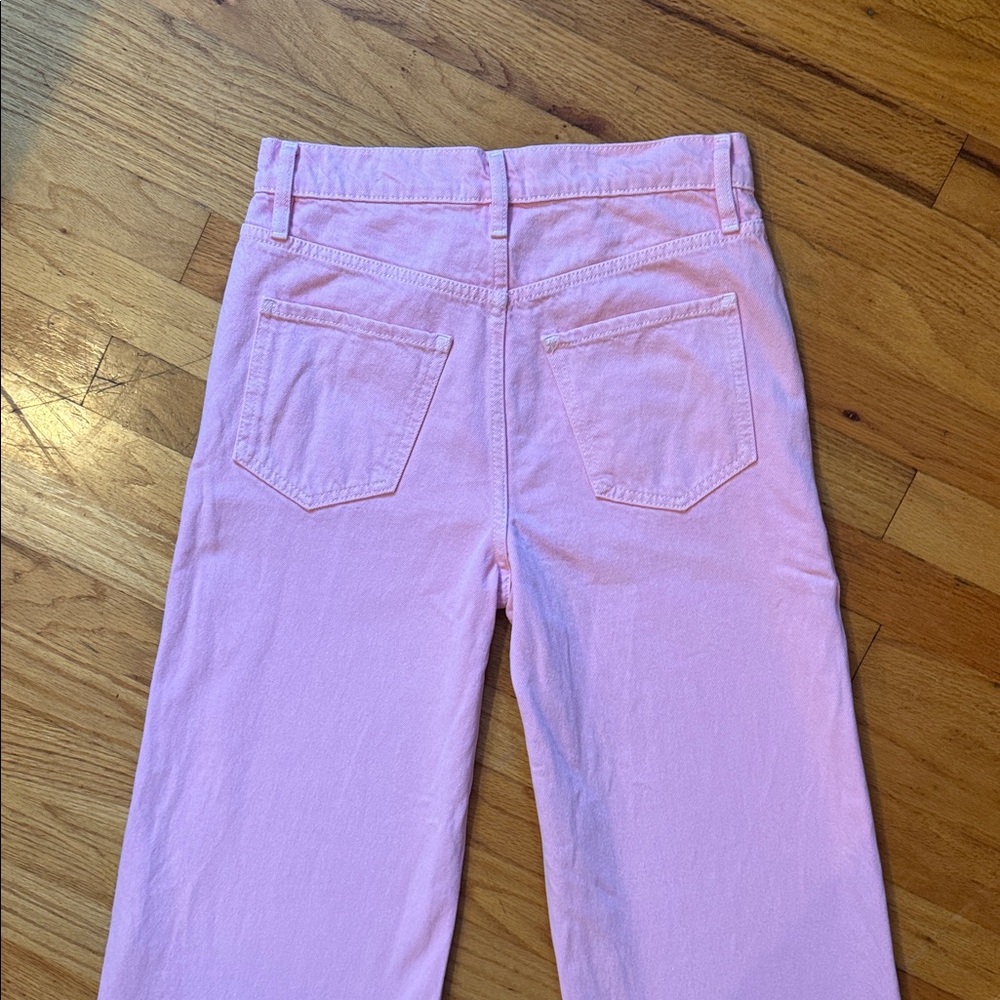 Frame Denim Women's Flare Jeans in Pink - Picture 9 of 12